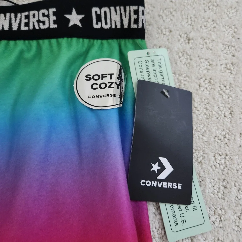 Converse Kids Rainbow Pajama‎ Pants Size 14 Sleepwear NWT
